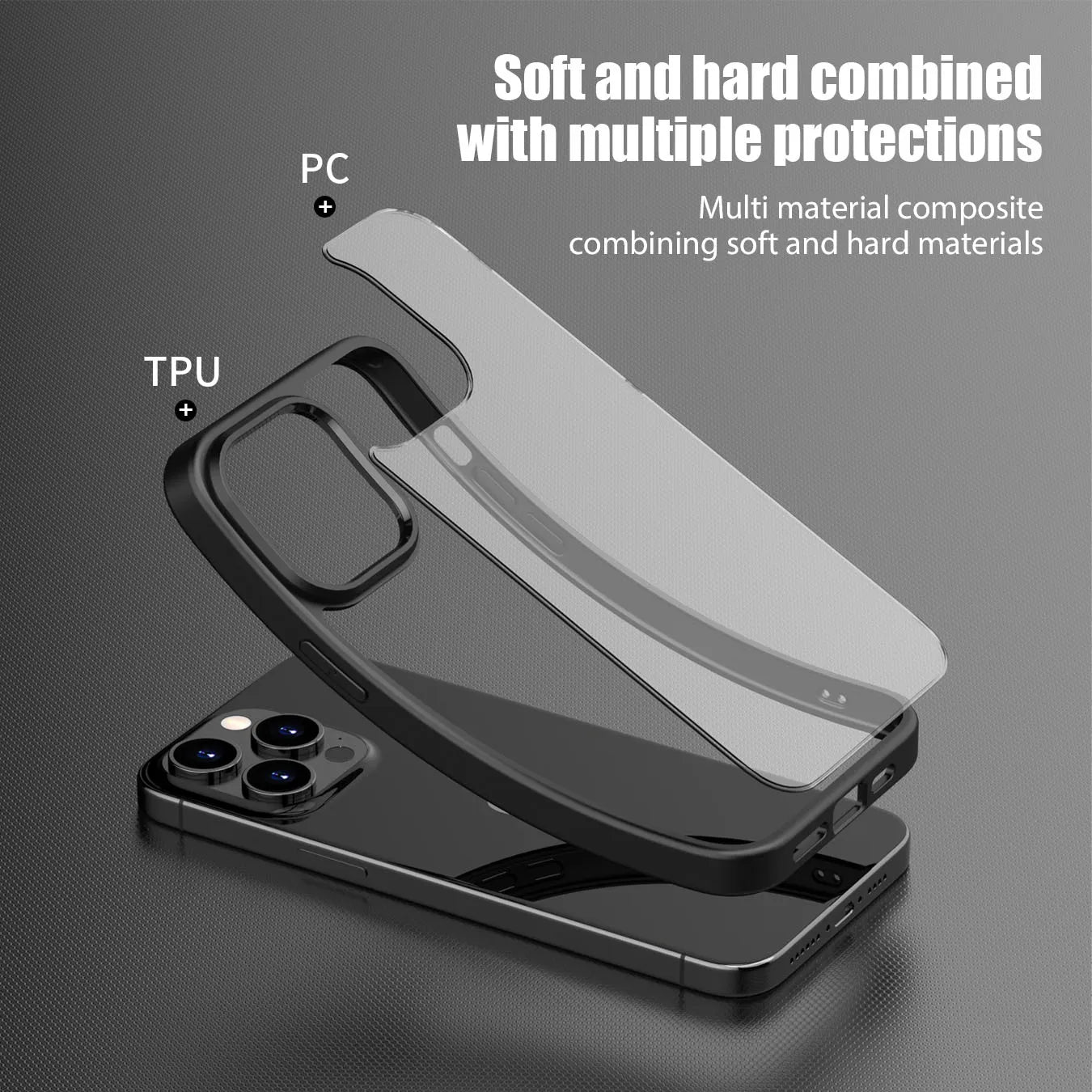 Shoponx TPU Frame Shockproof Transparent PC Back Panel For iPhone 13 14 15 Series - SHOPONX